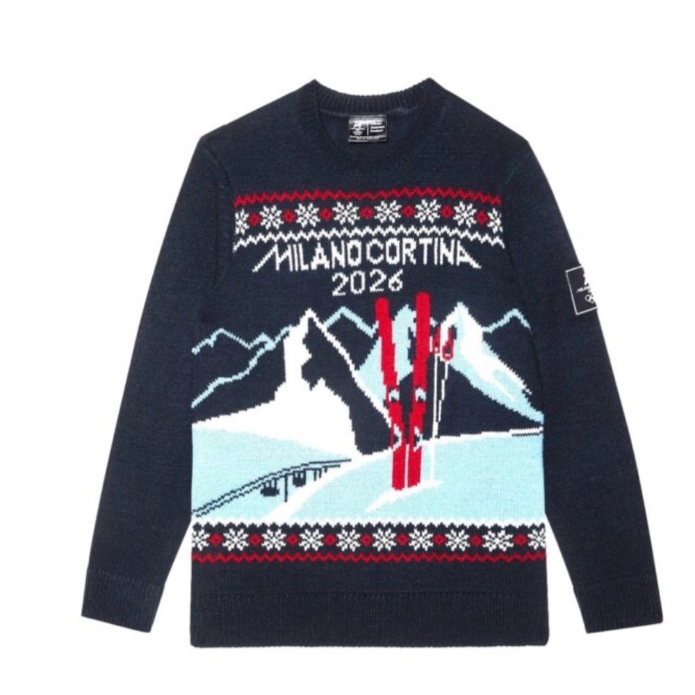Yamamay rare sold out kids Milano Cortina Olympics 2026 Navy Blue Sweater, 6/8
